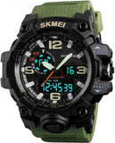 Men Sport Military Series Analogue Digital Military Green 1155GRN Waterproof Chorono Analog-Digital Watch  - For Men