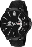 Mesh Strap Day and Date Functions All Black Quartz Analog Watch  - For Men