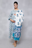 Women Floral Print Gown Kurta Blue