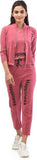 Printed Women Track Suit Pink