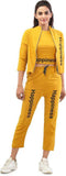 Printed Women Track Suit Yellow